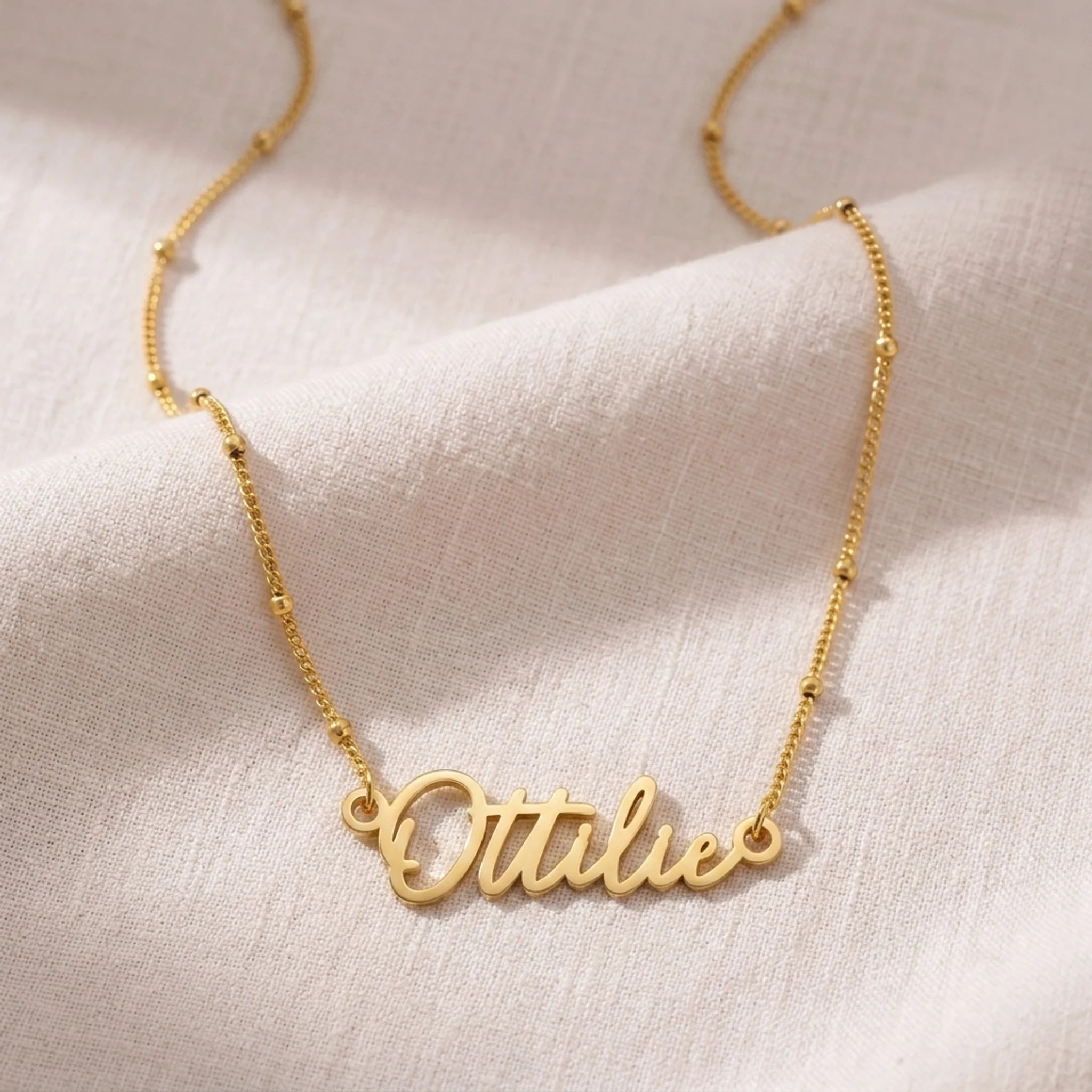 Ottilie Name Necklace | 18ct Gold, Silver & Vermeil | Ready to Ship