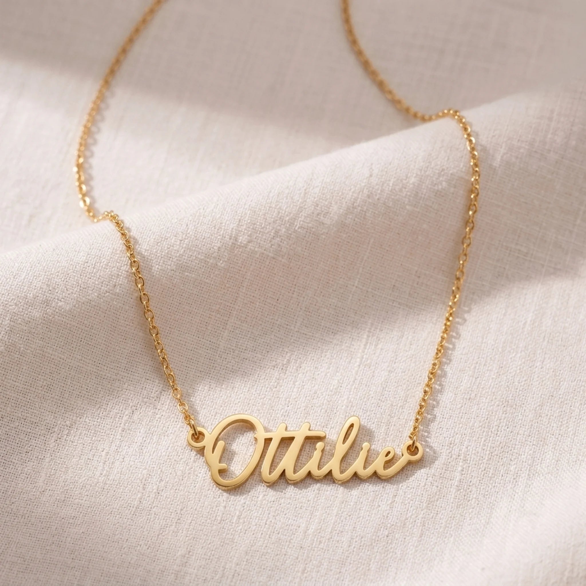 Ottilie Name Necklace | 18ct Gold, Silver & Vermeil | Ready to Ship
