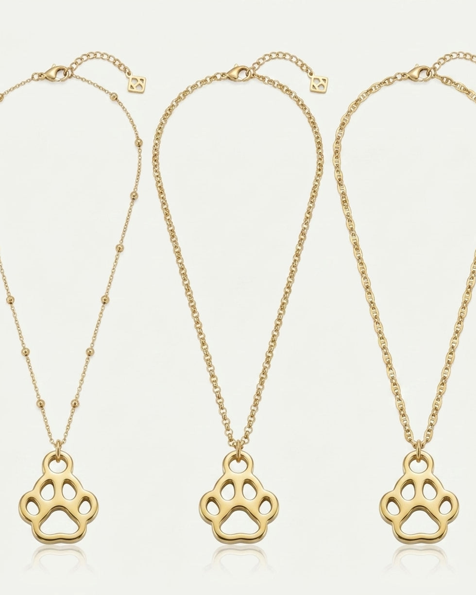 Paw Charm Necklace & Bracelet
