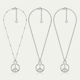 Peace Charm Necklace & Bracelet