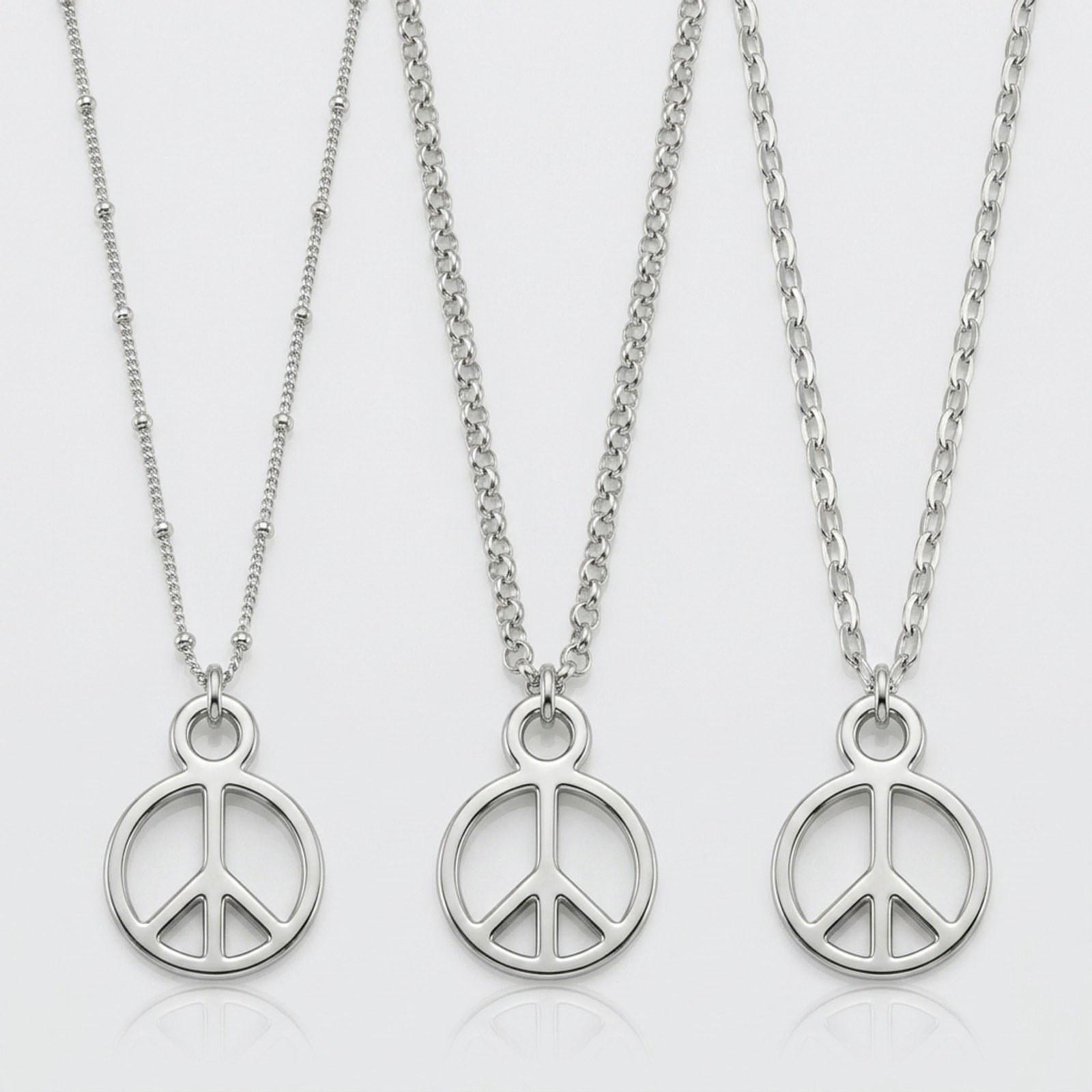 Peace Charm Necklace & Bracelet