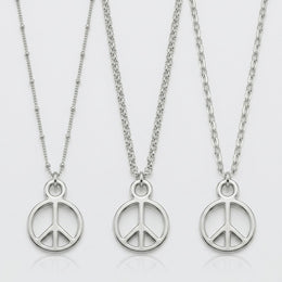 Peace Charm Necklace & Bracelet