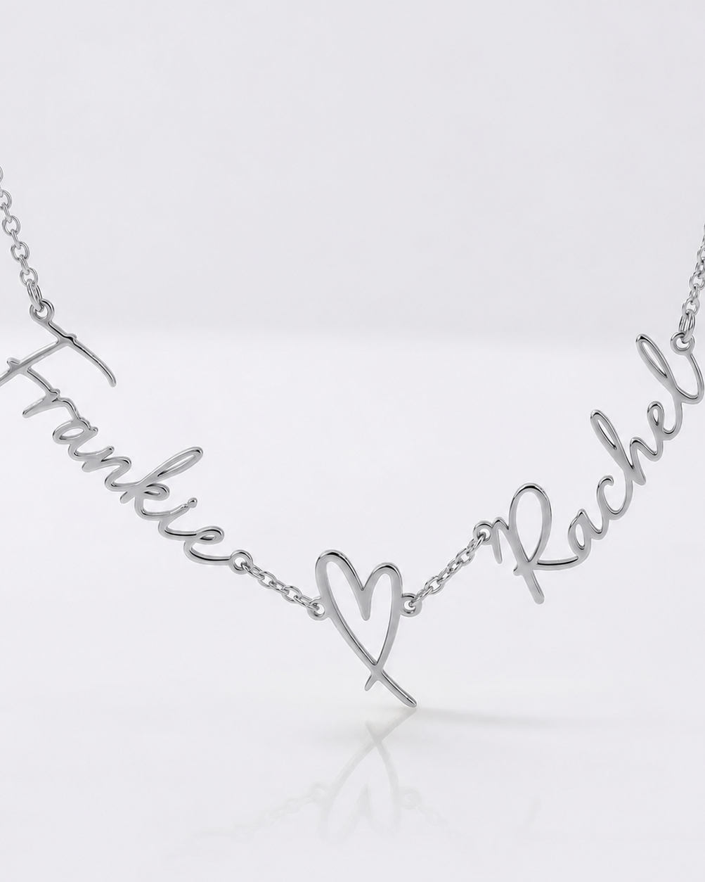 Personalised Double Name Heart Necklace | HBD Jewellery