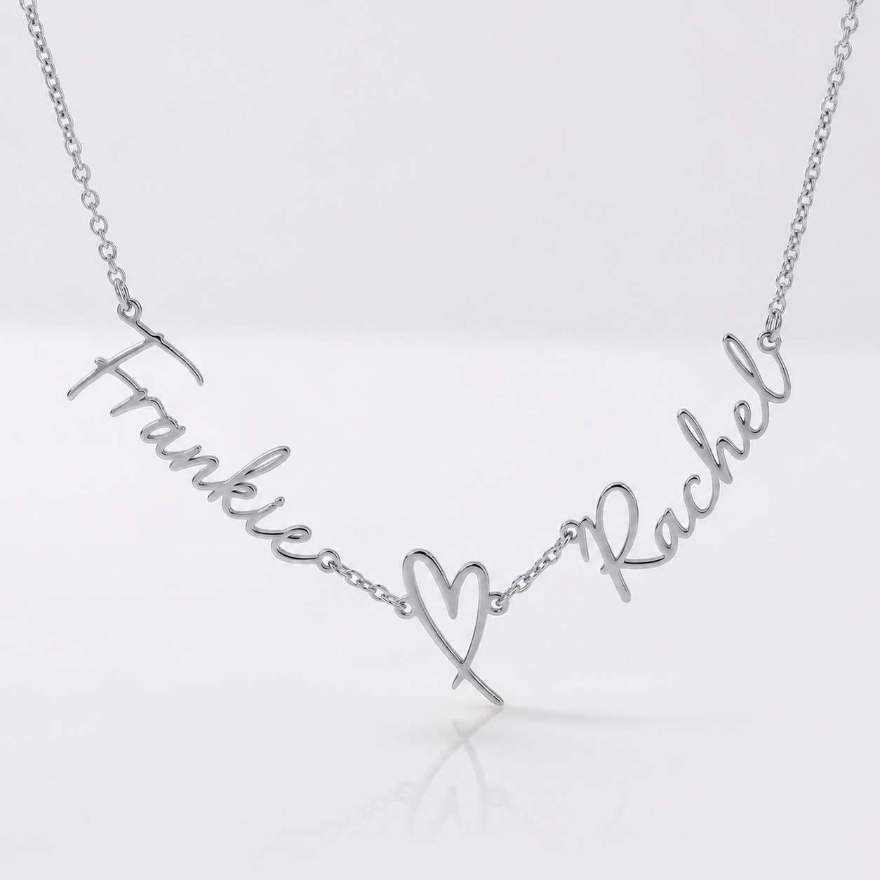 Personalised Double Name Heart Necklace | HBD Jewellery