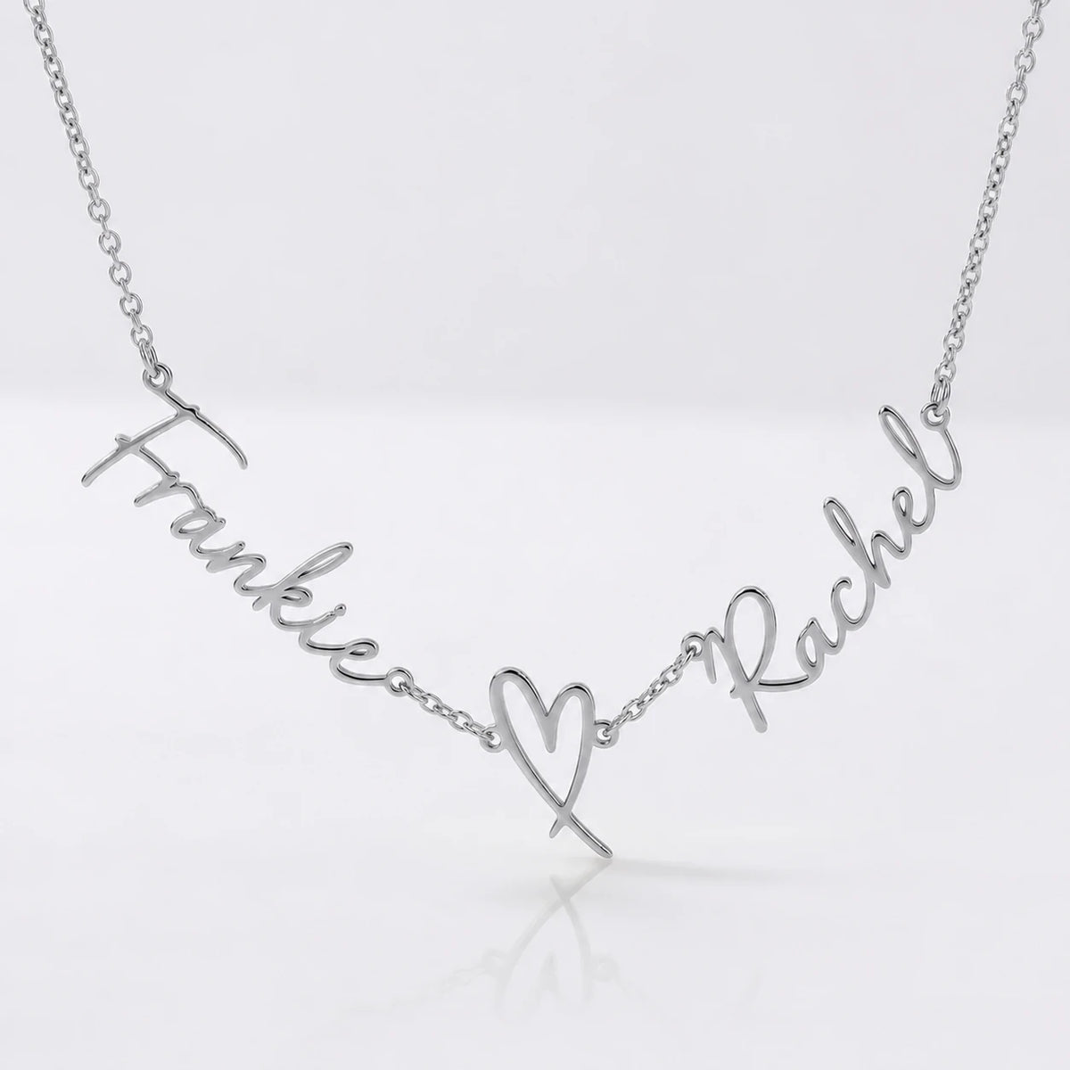 Personalised Double Name Heart Necklace | HBD Jewellery
