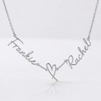 Personalised Double Name Heart Necklace