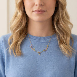 Personalised Double Name Heart Necklace | HBD Jewellery