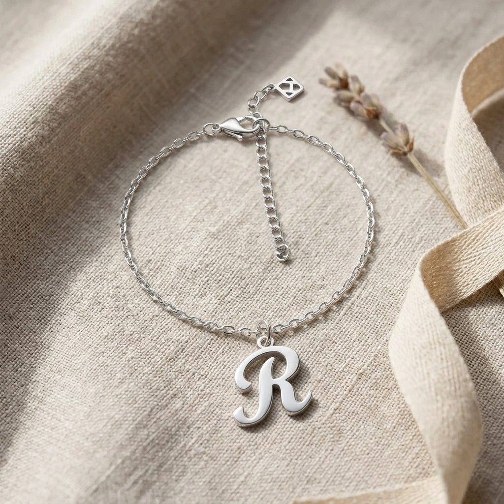 Initial Bracelet | Any Letter, 4 Styles | Gold, Silver & Platinum