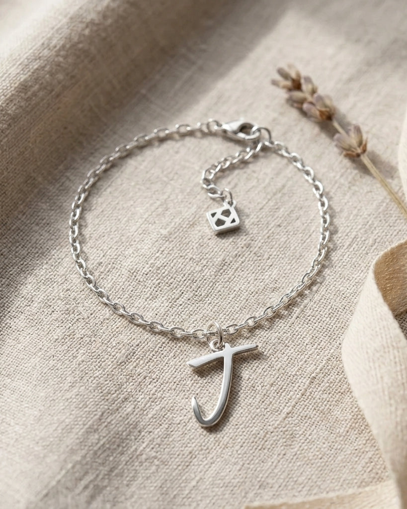 Initial Bracelet | Any Letter, 4 Styles | Gold, Silver & Platinum