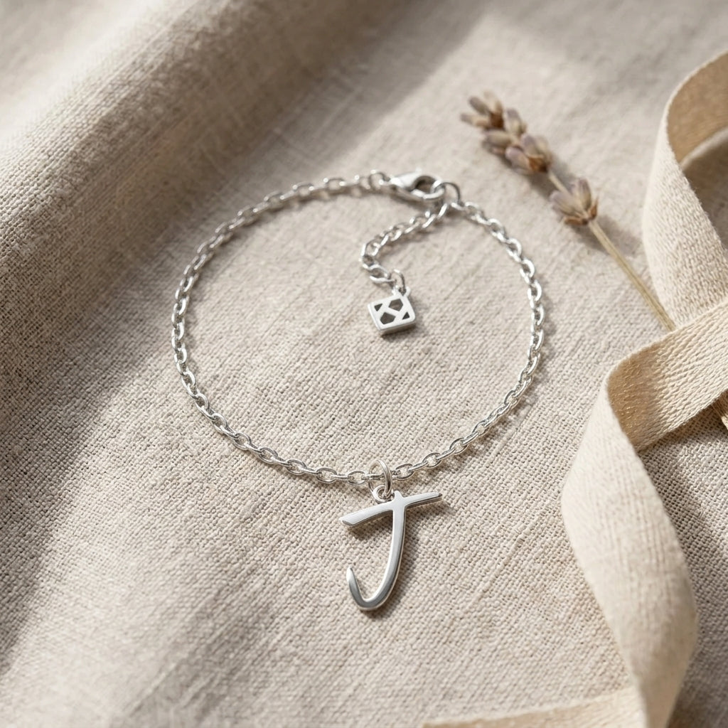 Initial Bracelet | Any Letter, 4 Styles | Gold, Silver & Platinum