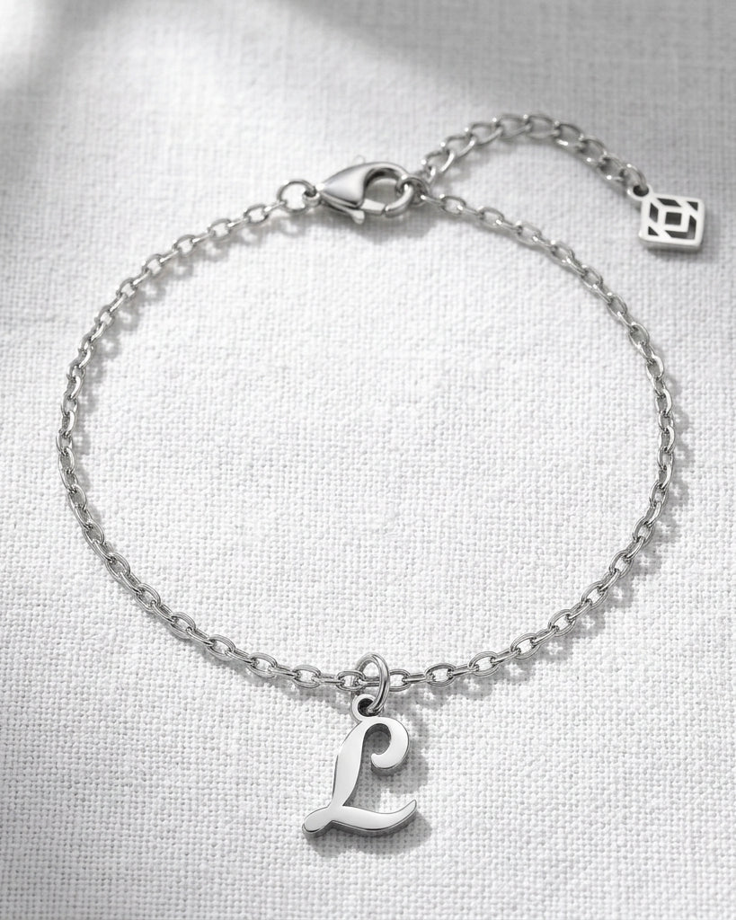Initial Bracelet | Any Letter, 4 Styles | Gold, Silver & Platinum