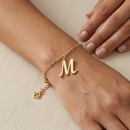 Initial Bracelet | Any Letter, 4 Styles | Gold, Silver & Platinum