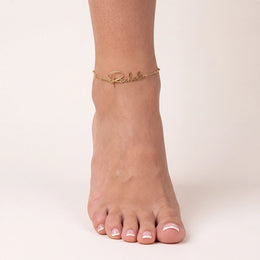 Personalised Name Anklet | Gold or Silver | HBD
