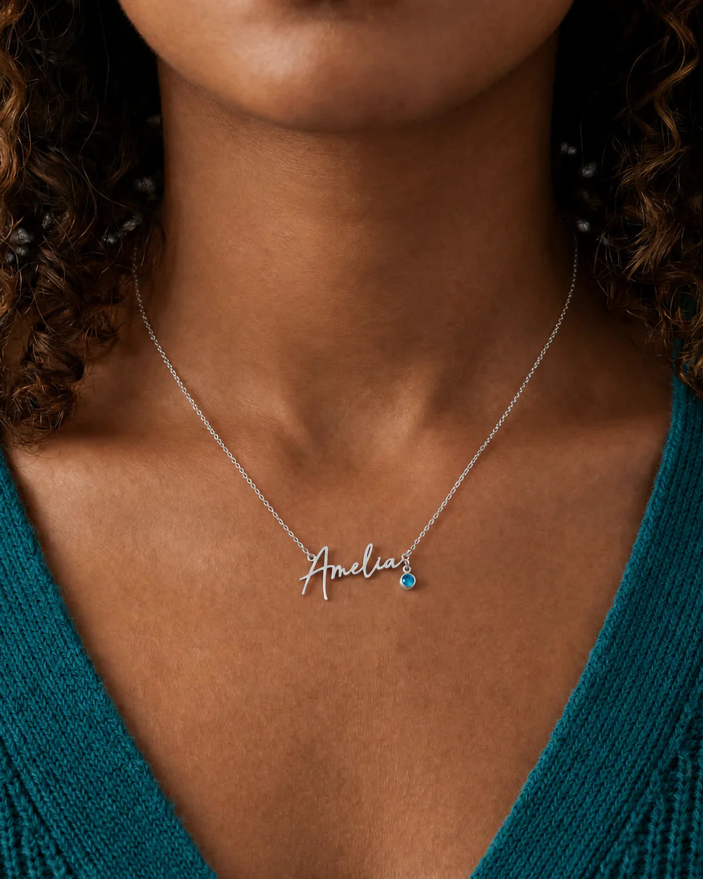 Personalised Name & Birthstone Necklace | HBD Jewellery