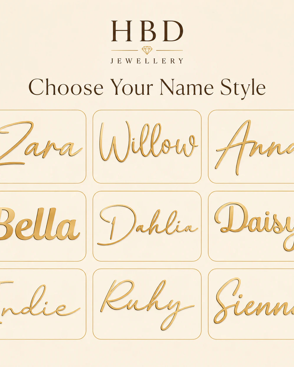 Double Name Necklace with Heart | Personalised Two Name Necklace | HBD
