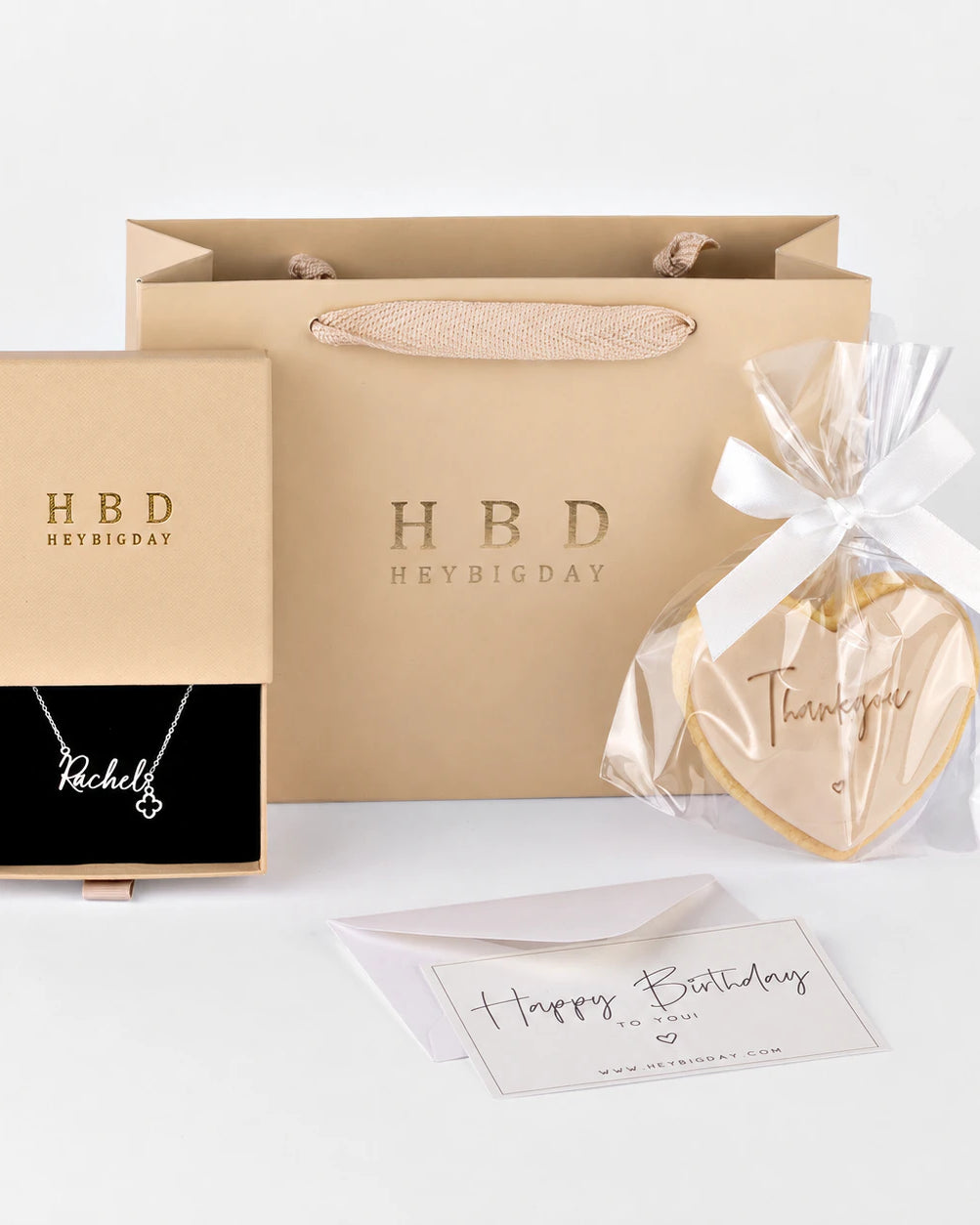 Personalised Name Necklace Gift Set with Cookie & Card