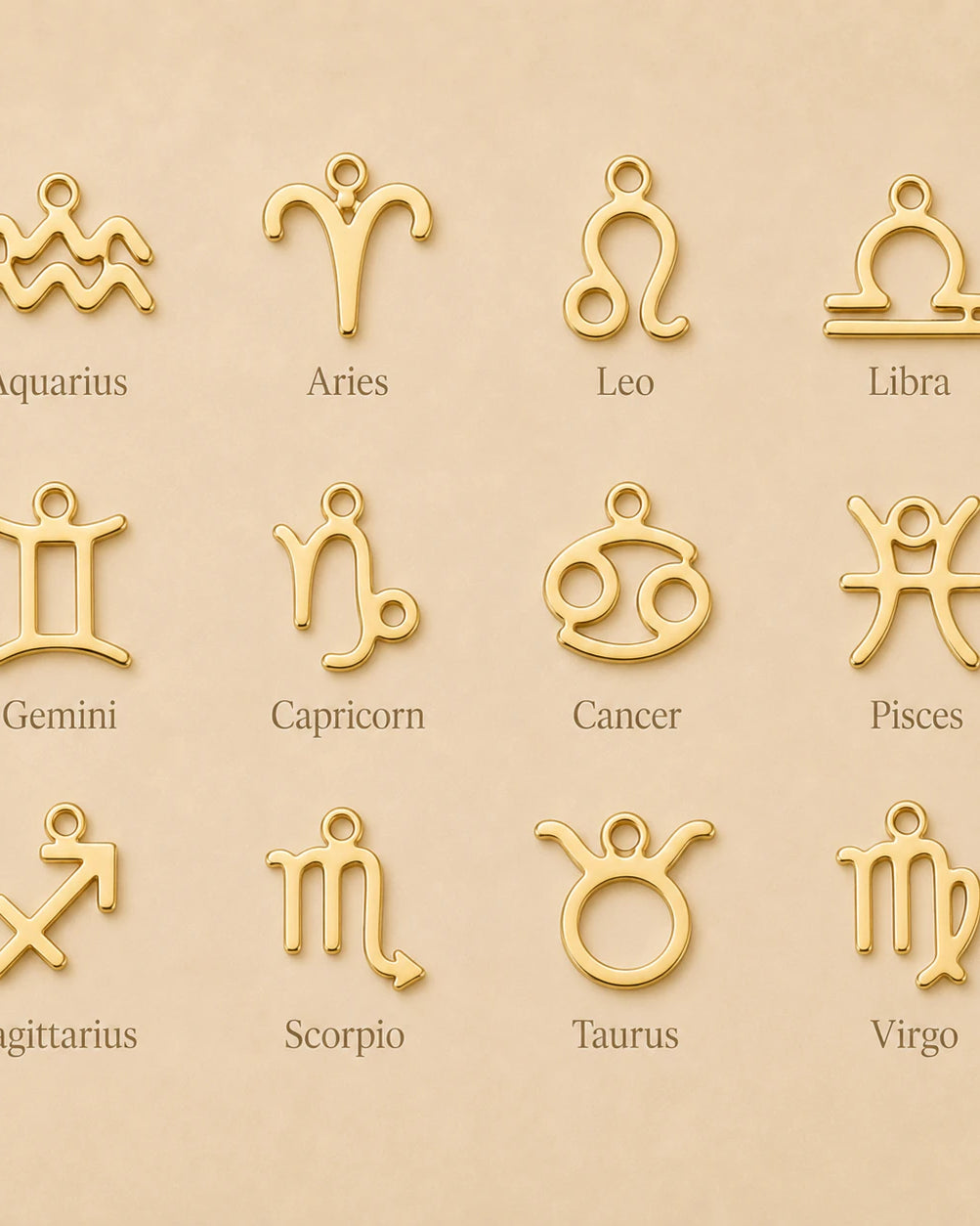 Personalised Name & Zodiac Necklace Set | Star Sign Jewellery | HBD
