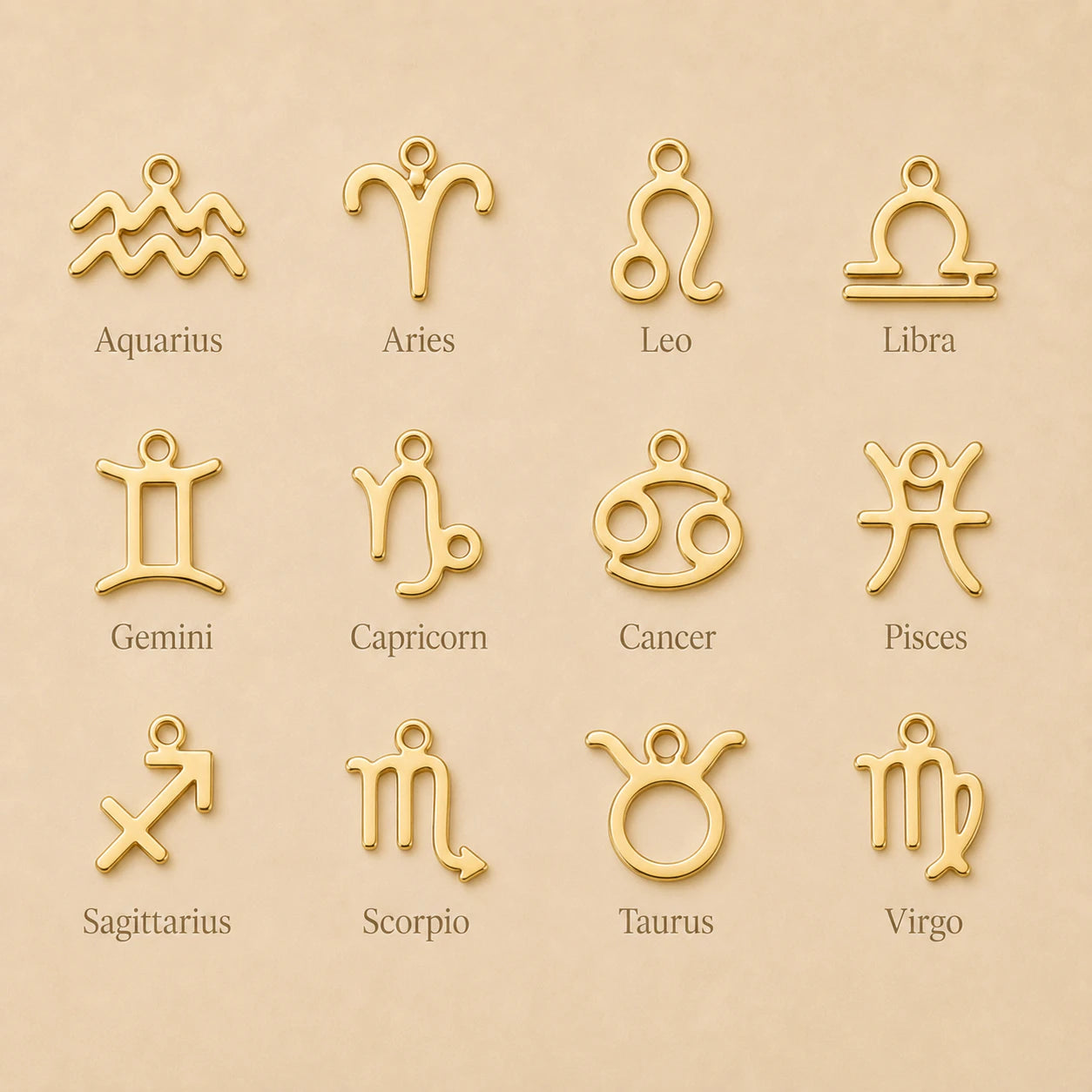 Personalised Name & Zodiac Necklace Set | Star Sign Jewellery | HBD