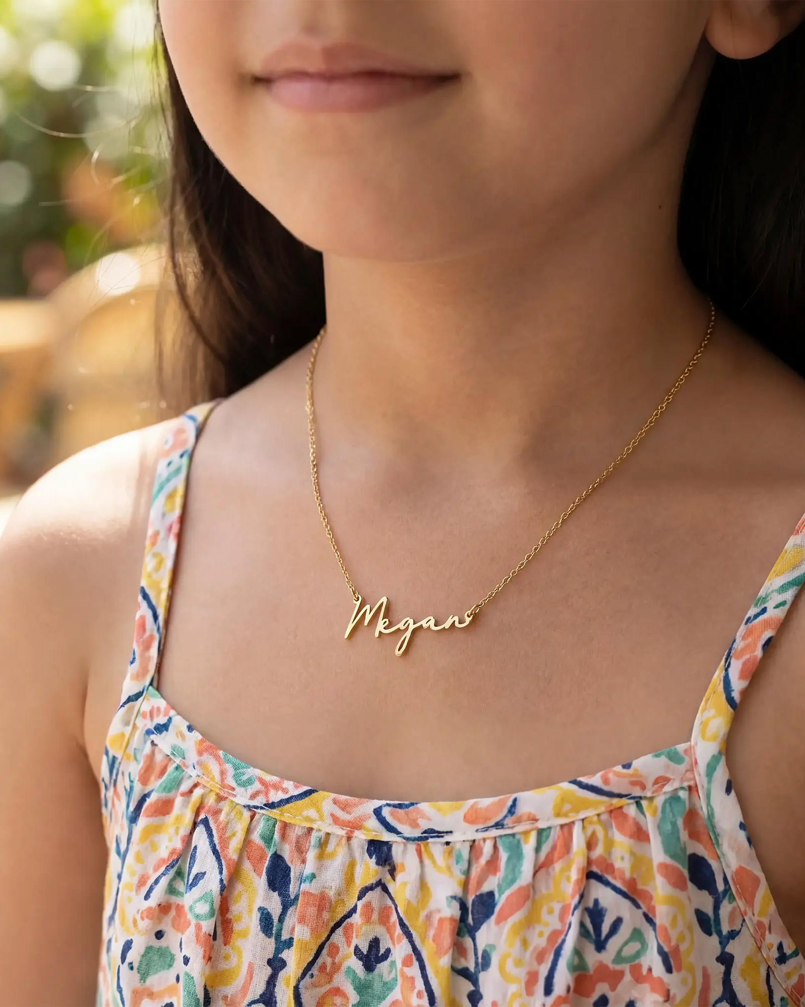 Kids Name Necklace – Personalised Children’s Jewellery in Silver or Gold – Font3