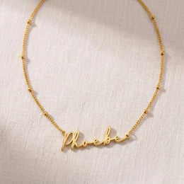 Phoebe Name Necklace | 18ct Gold, Silver & Vermeil | Ready to Ship