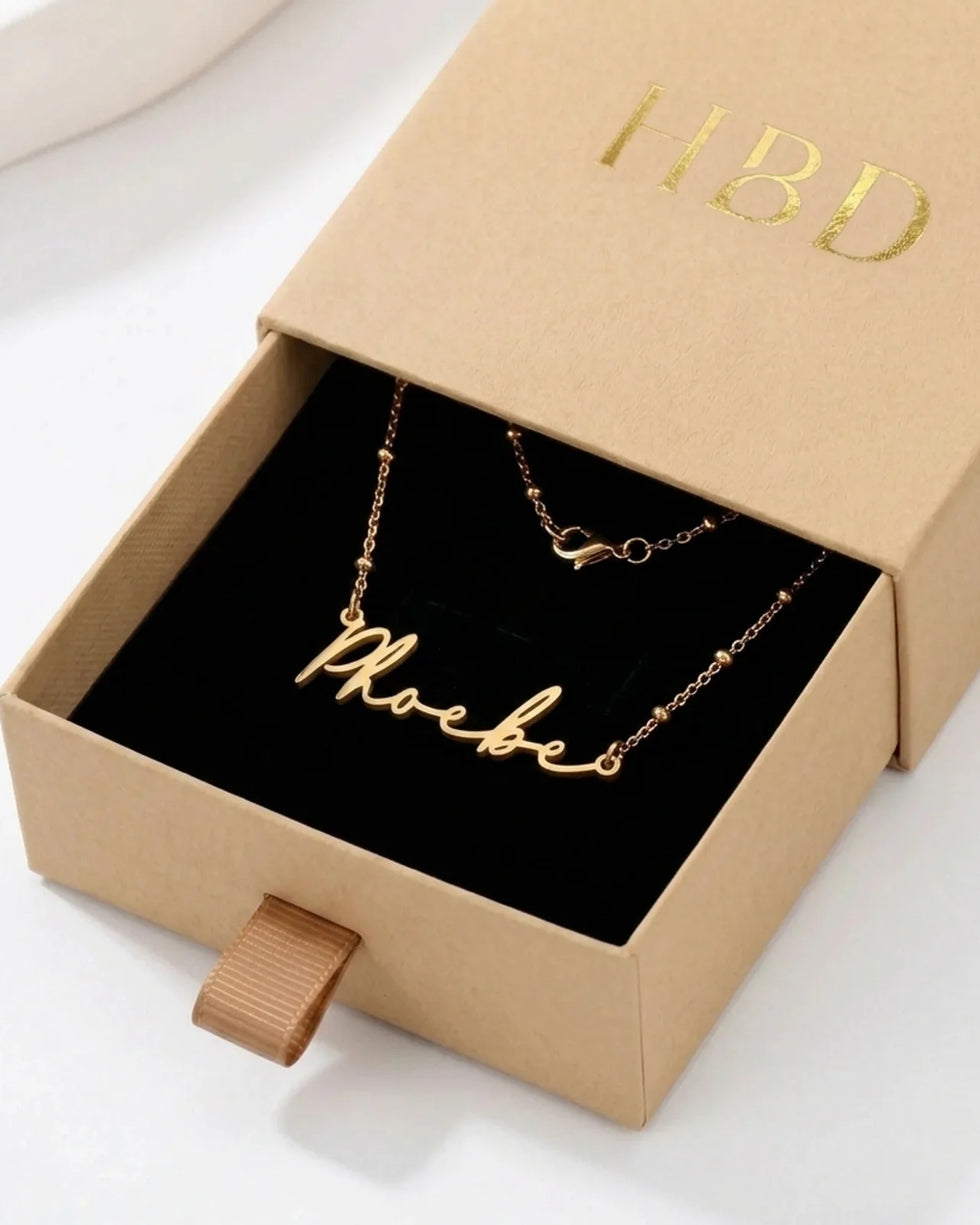 Phoebe Name Necklace | 18ct Gold, Silver & Vermeil | Ready to Ship