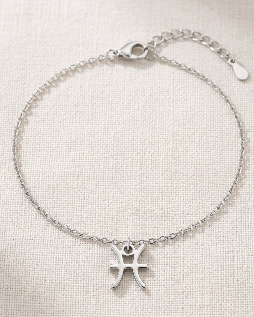 Pisces Zodiac Bracelet | Star Sign Charm, Gold & Silver