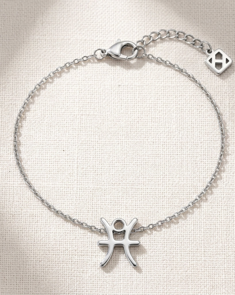 Pisces Zodiac Bracelet | Star Sign Charm, Gold & Silver