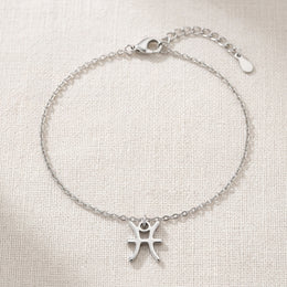 Pisces Zodiac Bracelet | Star Sign Charm, Gold & Silver