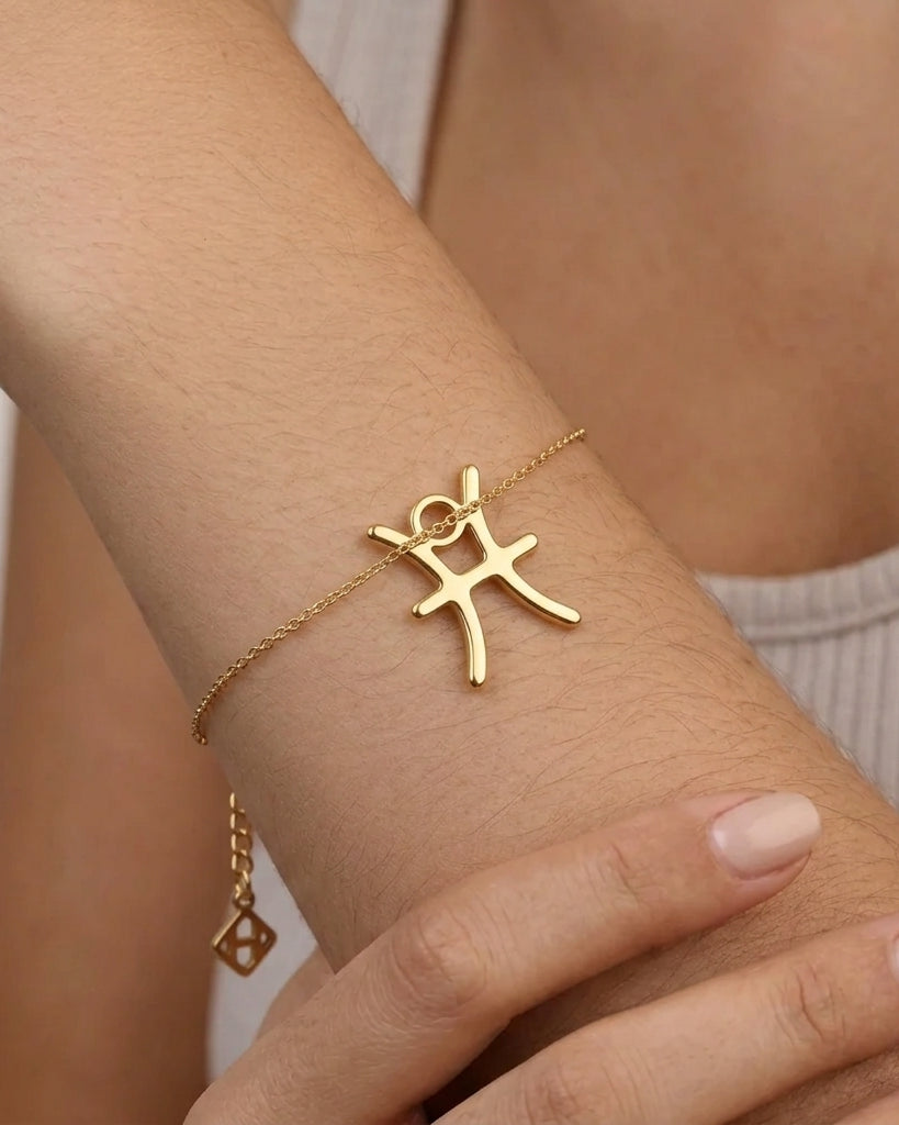 Pisces Zodiac Bracelet | Star Sign Charm, Gold & Silver