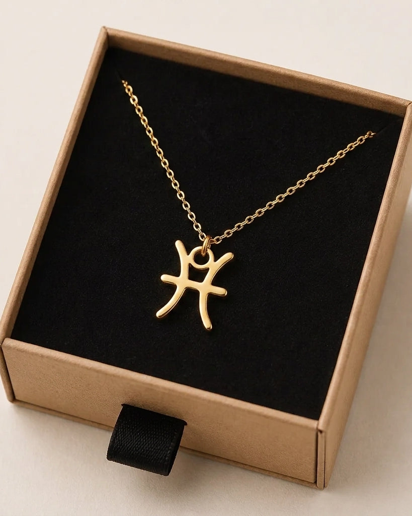 Pisces Zodiac Necklace | Star Sign Pendant, Gold & Silver