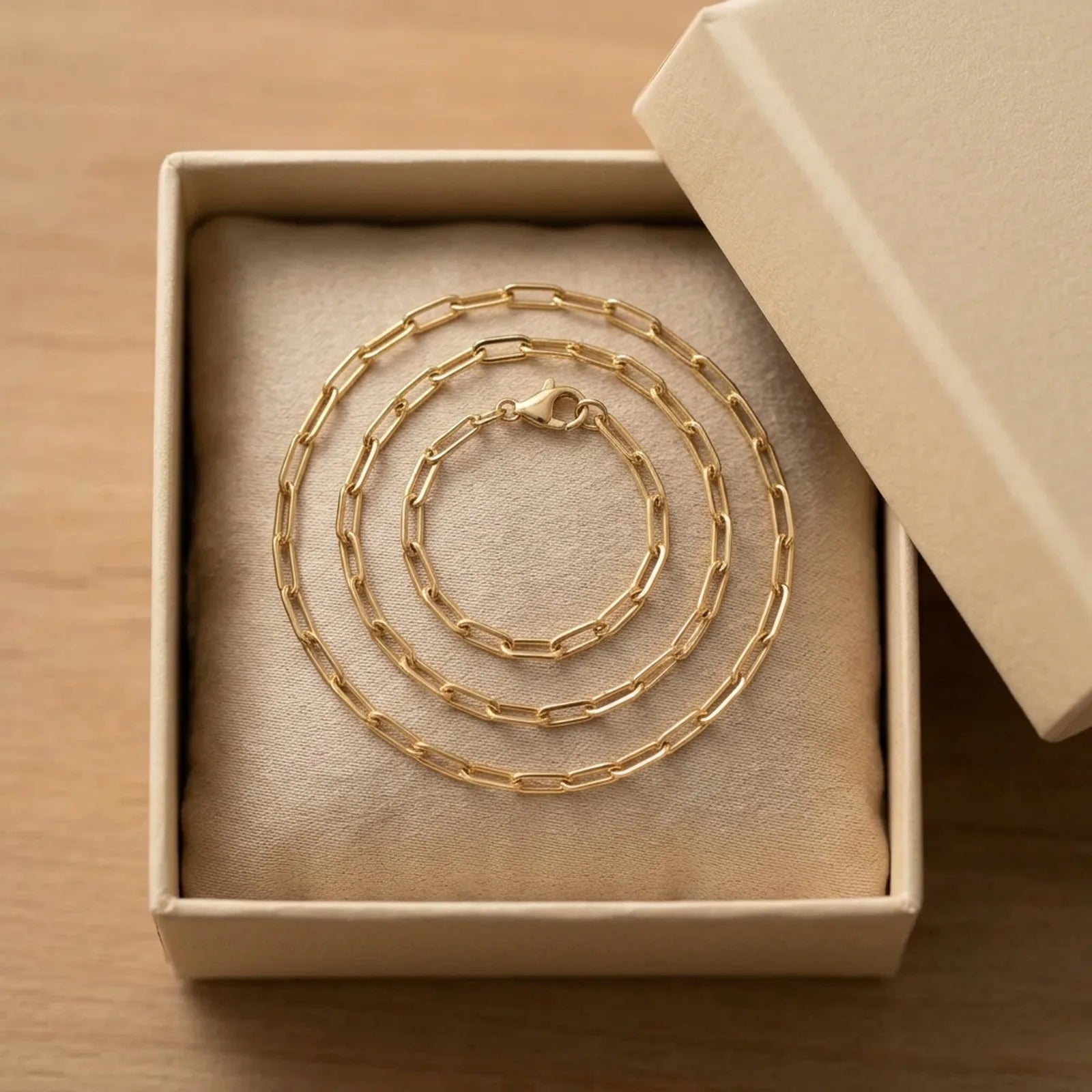 Plain Flat Belcher Necklace in 18ct Gold or Sterling Silver