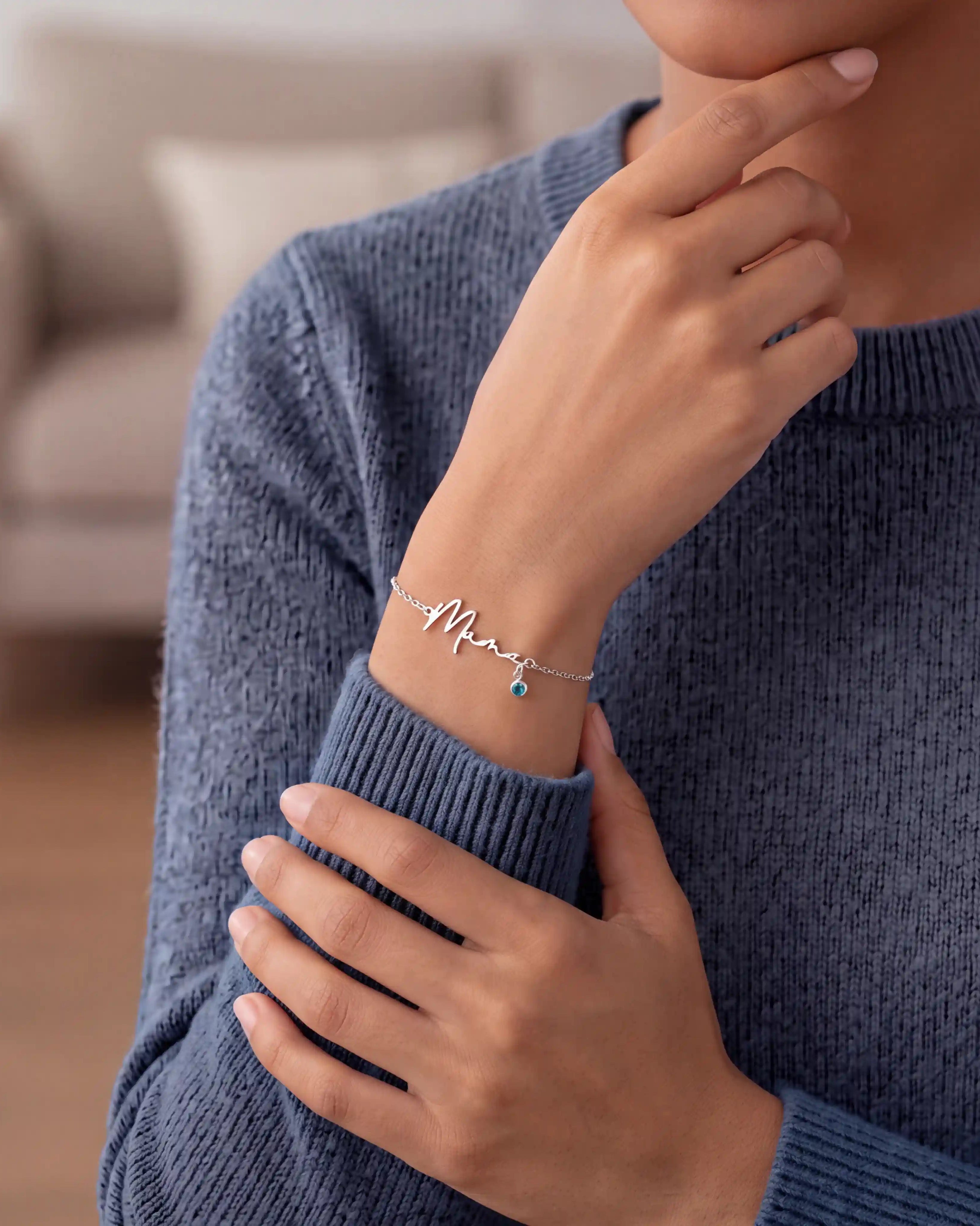 Mama Bracelet with Birthstone | Personalised Mum Gift