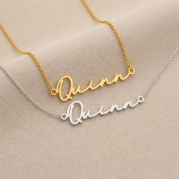 Quinn Name Necklace | 18ct Gold, Silver & Vermeil | Ready to Ship