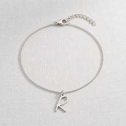 R Bracelet | Initial & Letter R Charm, Gold & Silver