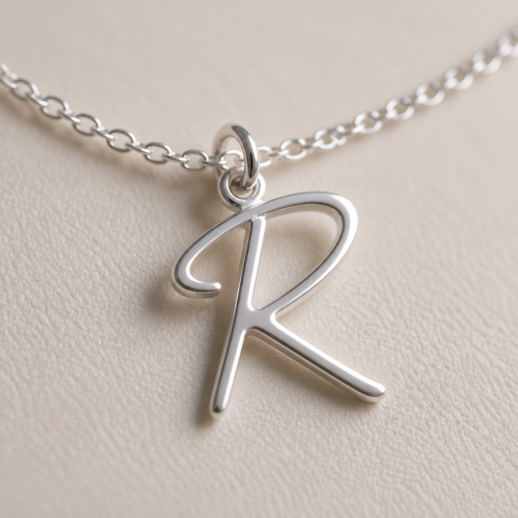R Bracelet | Initial & Letter R Charm, Gold & Silver
