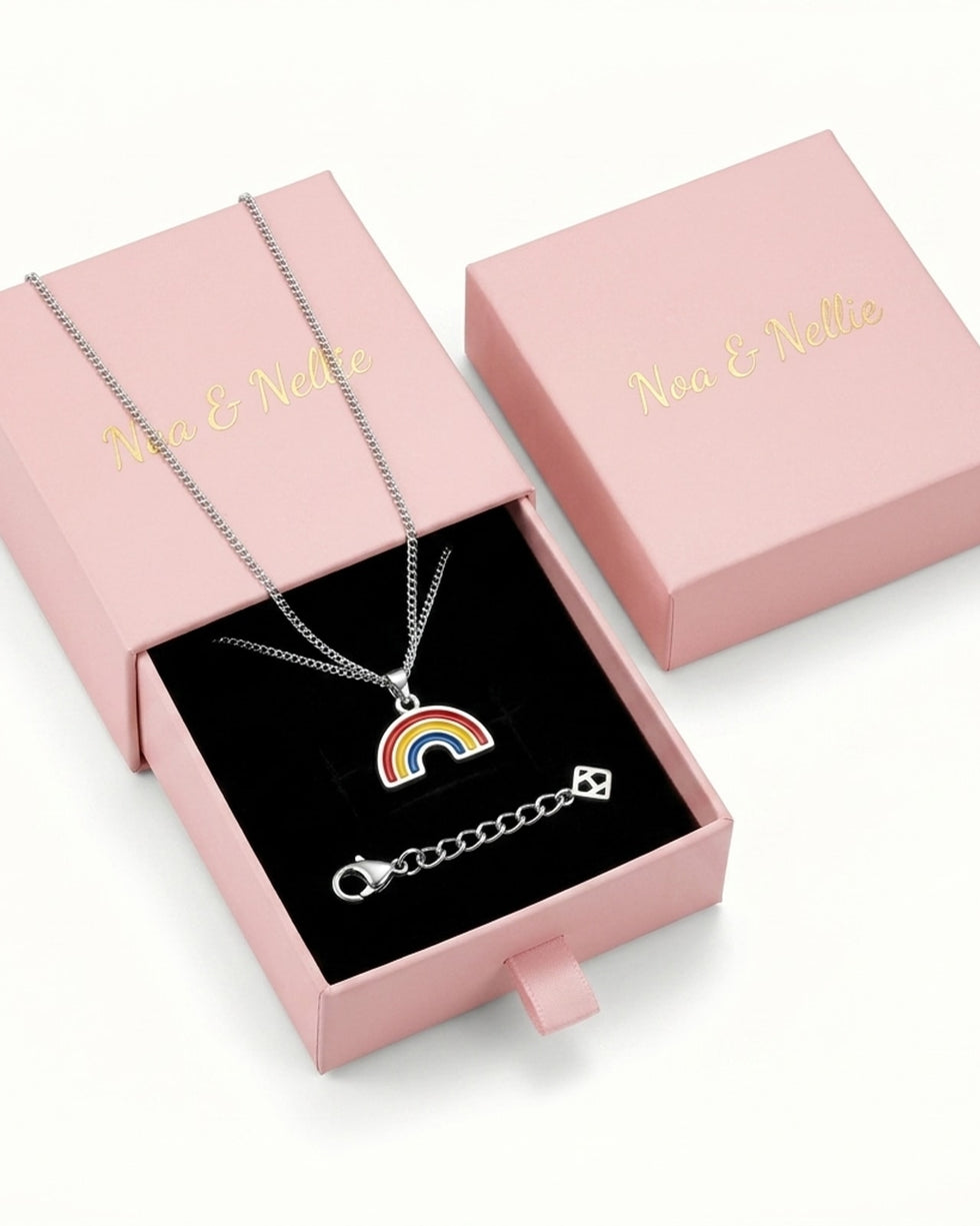 Rainbow Charm Necklace & Bracelet