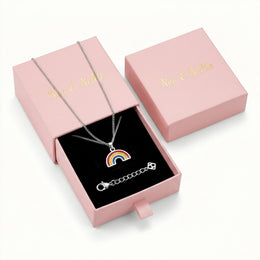 Rainbow Charm Necklace & Bracelet