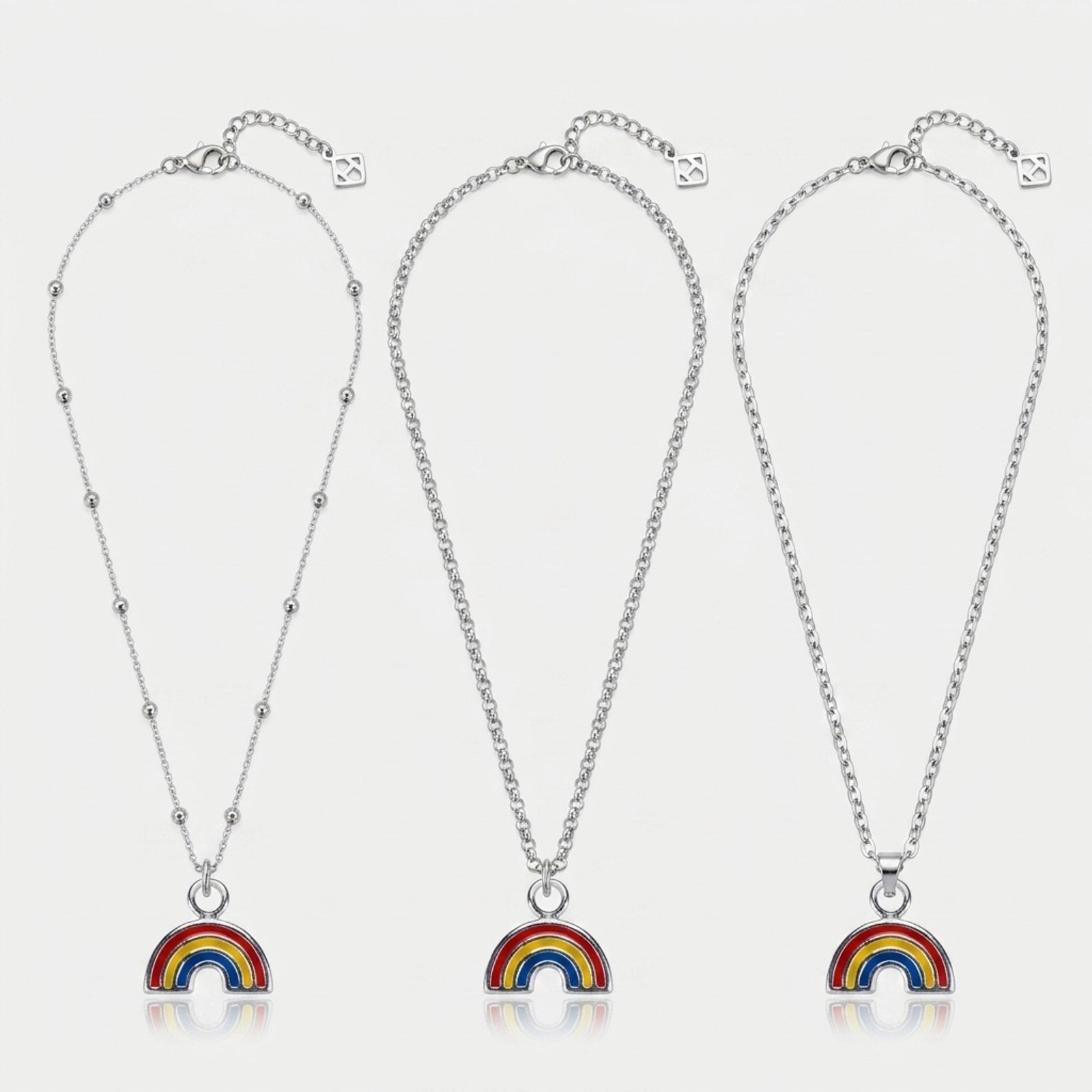 Rainbow Charm Necklace & Bracelet