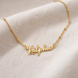 Ralphie Name Necklace | 18ct Gold, Silver & Vermeil | Ready to Ship