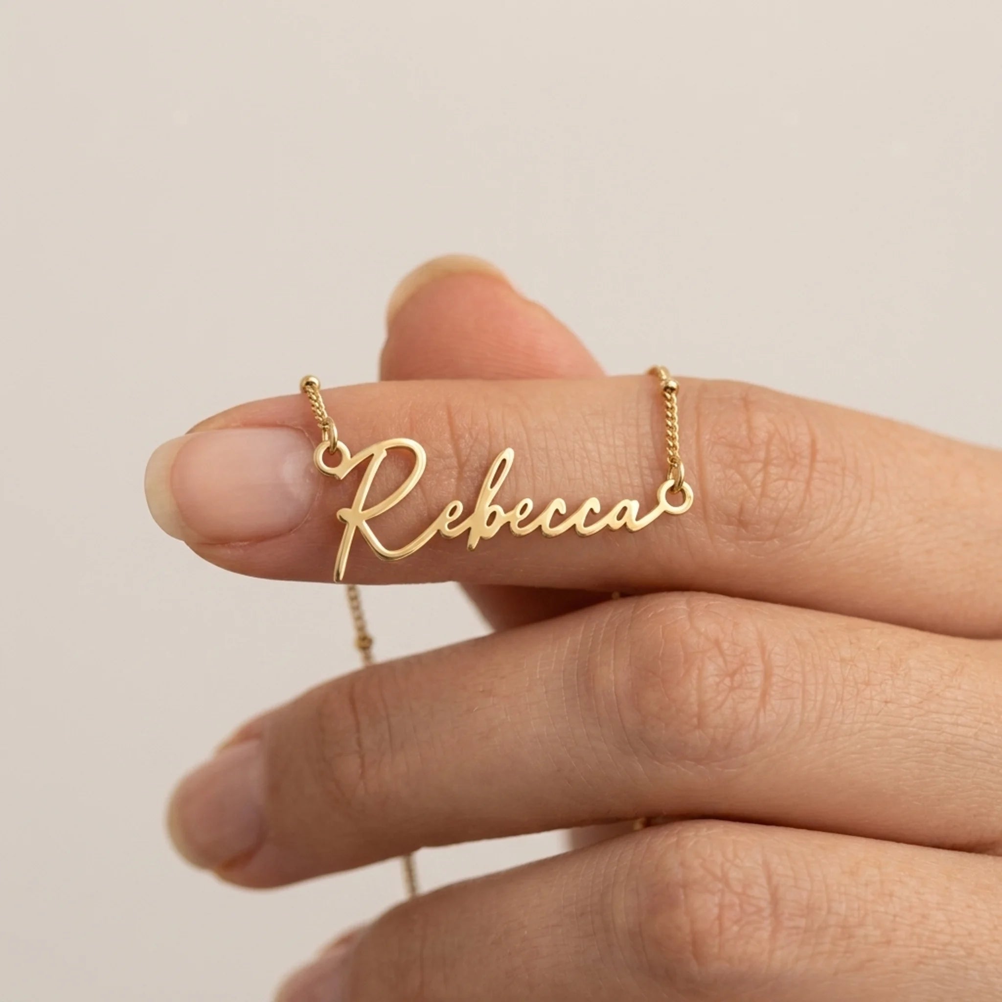 Rebecca Name Necklace | 18ct Gold, Silver & Vermeil | Ready to Ship