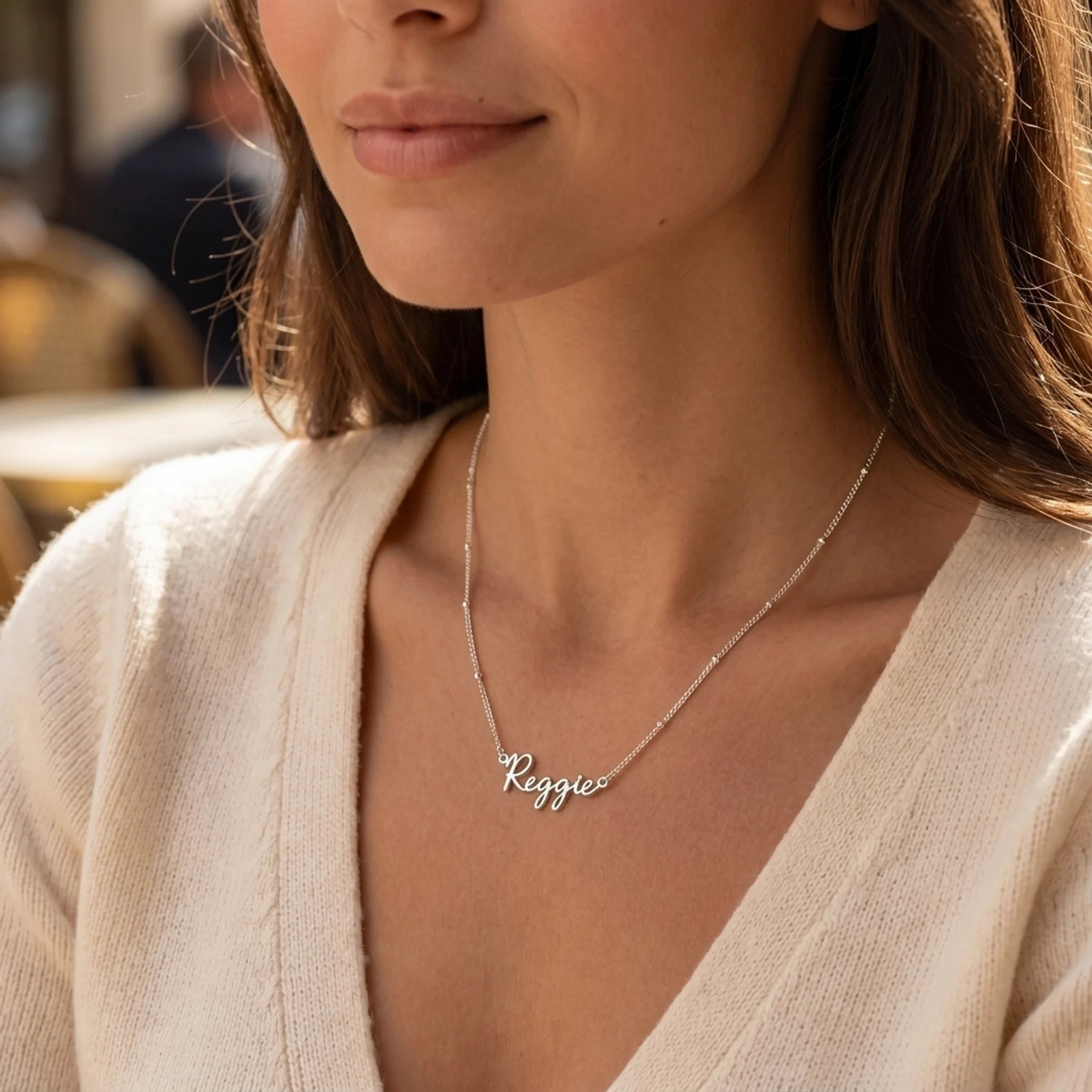 Reggie Name Necklace | 18ct Gold, Silver & Vermeil | Ready to Ship