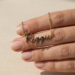 Reggie Name Necklace | 18ct Gold, Silver & Vermeil | Ready to Ship