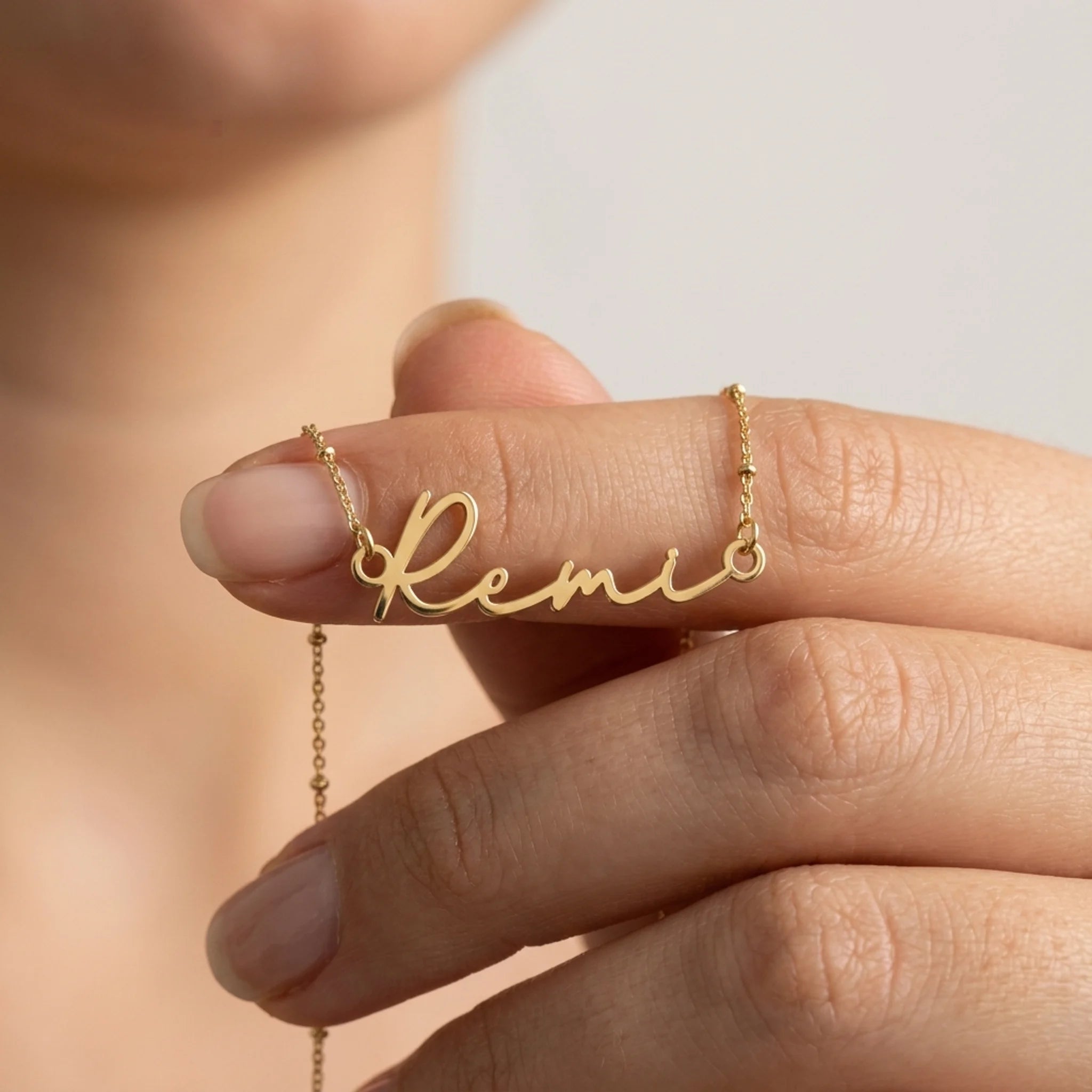 Remi Name Necklace | 18ct Gold, Silver & Vermeil | Ready to Ship