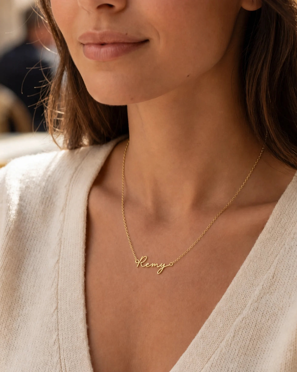 Remy Name Necklace | 18ct Gold, Silver & Vermeil | Ready to Ship