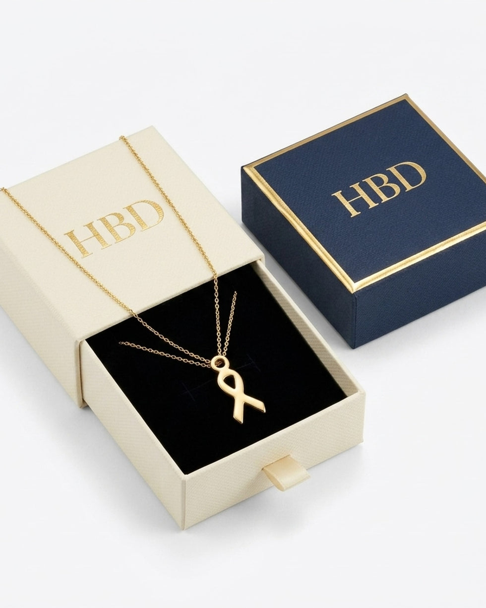 Ribbon Charm Necklace & Bracelet