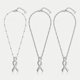 Ribbon Charm Necklace & Bracelet