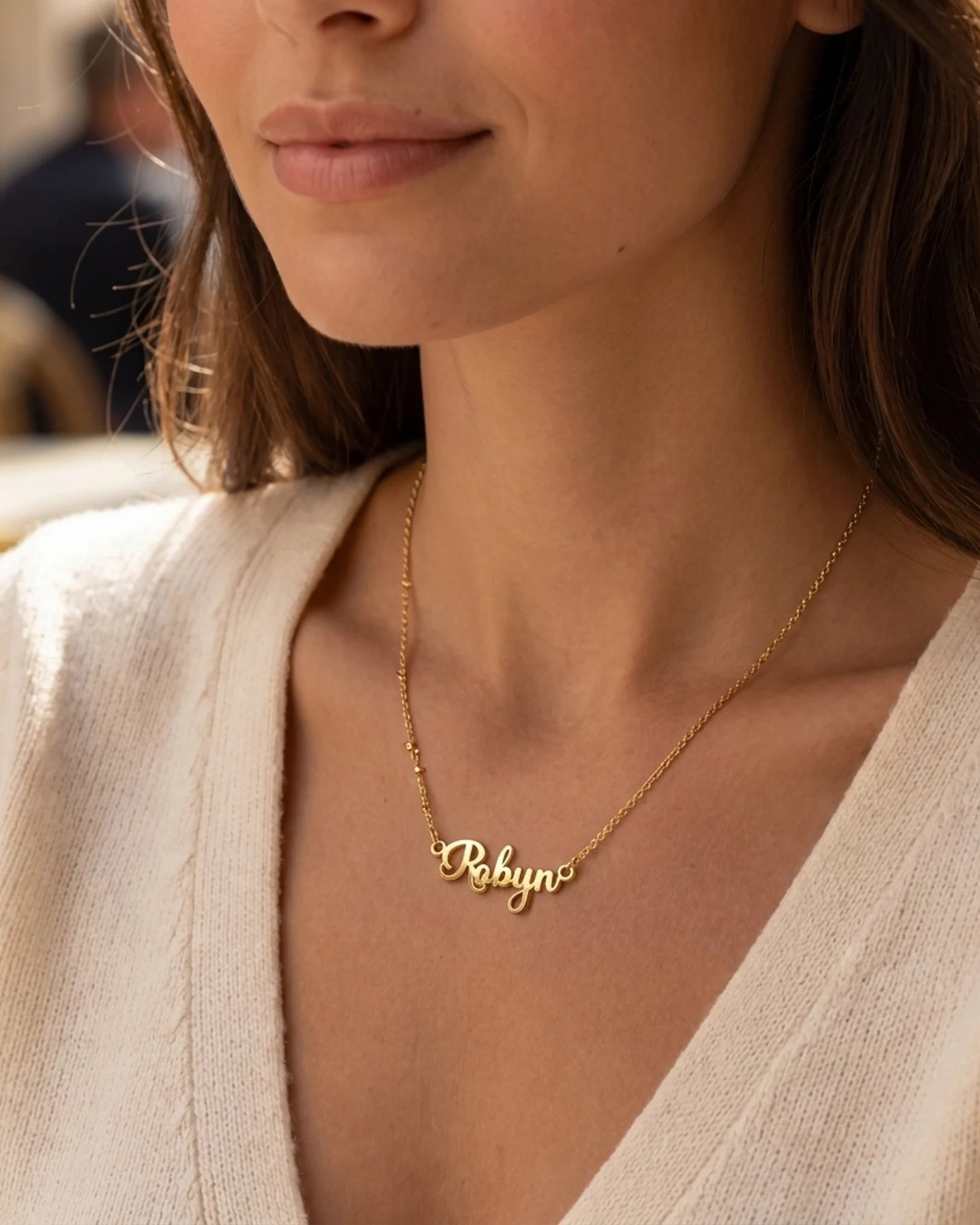 Robyn Name Necklace | 18ct Gold, Silver & Vermeil | Ready to Ship