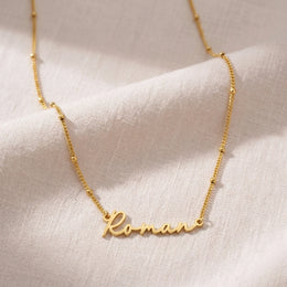 Roman Name Necklace | 18ct Gold, Silver & Vermeil | Ready to Ship