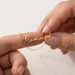 Roman Name Necklace | 18ct Gold, Silver & Vermeil | Ready to Ship