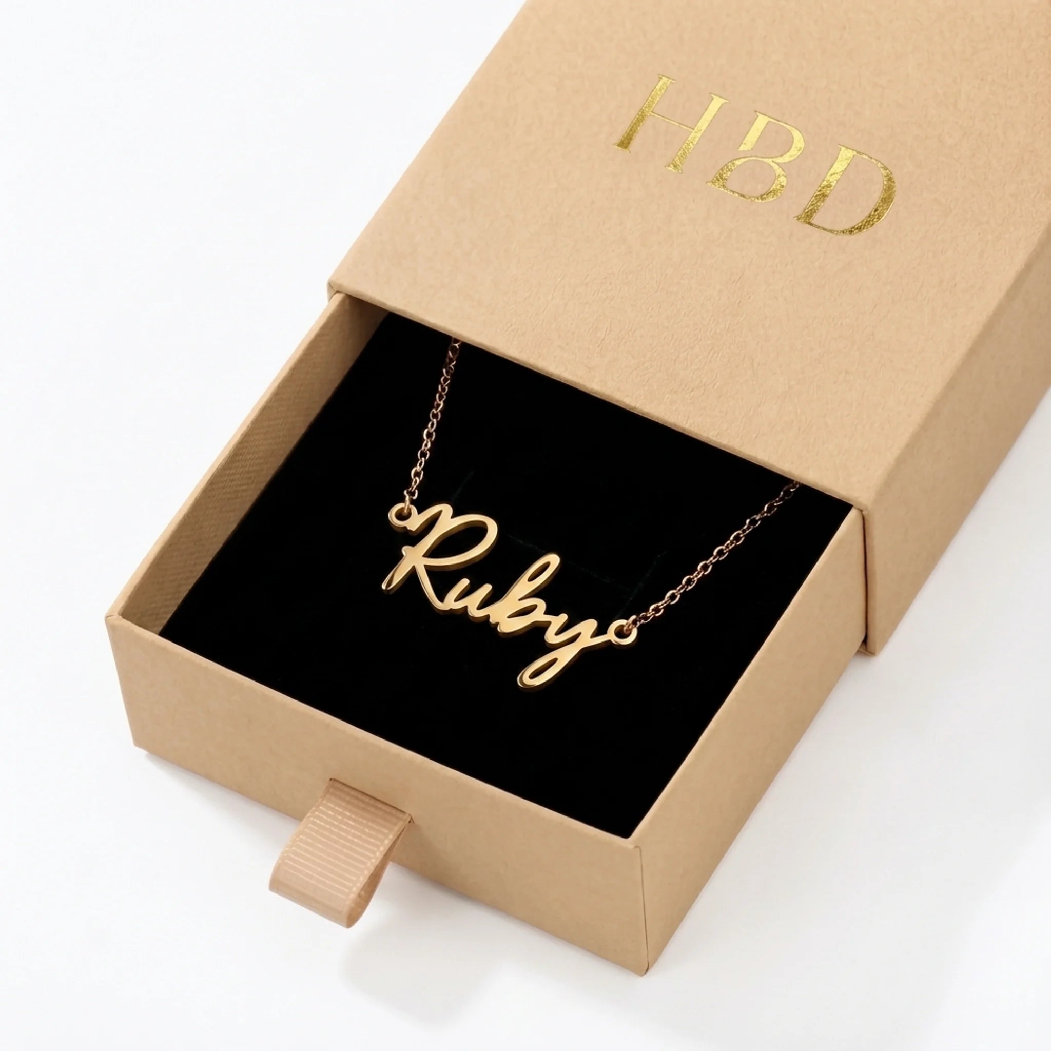 Ruby Name Necklace | 18ct Gold, Silver & Vermeil | Ready to Ship
